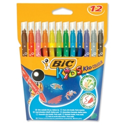 Kid Felt Tip Colouring Pens [Pack 12]